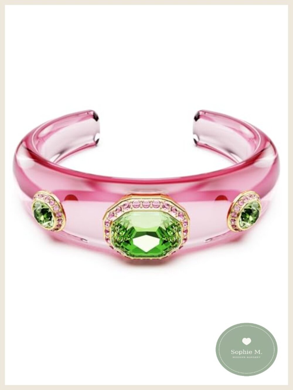 Swarovski Dulcis Mixed Cuts Cuff Gold-tone Plated Bracelet